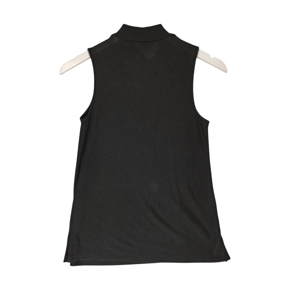 Banana Republic Luxespun Mock Neck Sleeveless Top Black XXS Petite Stretch Shell - Picture 2 of 6